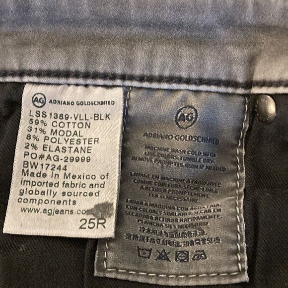 AG The Legging Super Skinny ankle Jean in Black Wash. Size 25 R. - Picture 7 of 7